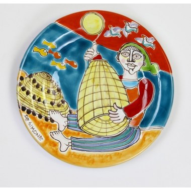 Piatto Tondo DS 18 cm Pescatore PT18DS-05 Piatto Tondo DS 18 cm Pescatore PT18DS-05